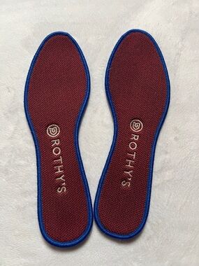 Rothy's Burgundy Insoles with Blue Trim